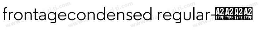 frontagecondensed regular字体转换